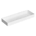 Amazon Basics Plastic Desk Organizer - Half Accessory Tray, White