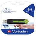 VERBATIM Store'n'Go V2 USB 2.0 Drive 64GB Black/Green