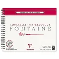 Clairefontaine Fontaine 100% Cotton Spiral Watercolour Pad, 300gsm,Cold Press, 24 x 30 cm