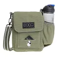DOOG Large Shoulder Bag with Waterproof Lining, Waterbottle/Tennis Ball Holder, and Waste Bag Holder, Green (SB03)