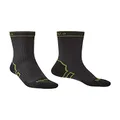 Bridgedale StormSock Lightweight Boot Waterproof Breathable Sock, Dk. Grey/Lime, XL