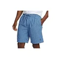 NAUTICA Men's Soft Woven 100% Cotton Elastic Waistband Sleep Pajama Short, French Blue, X-Large
