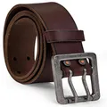 Timberland PRO Men's 42mm Double Prong Leather Belt, Brown, 34