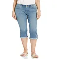 Lee Women's Flex Motion Regular Fit 5 Pocket Capri Jean, Blue Phoenix, 4