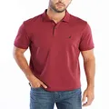 Nautica Men's Classic Fit Short Sleeve Solid Soft Cotton Polo Shirt, Barolo Solid, Small