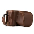 MegaGear MG407 Sony Alpha A6300, A6000 (16-50 mm) Ever Ready Leather Camera Case and Strap - Dark Brown