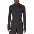 Nike Men's Pacer Half-Zip Top, Black/Black/Reflective Silver, S