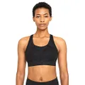 Nike Womens Medium-Support 1-Piece Pad Sports Bra, Black/Dark Smoke Grey, Large-X-Large US