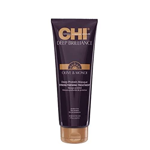CHI Deep Brilliance Deep Protein Masque Strengthening Treatment by CHI for Unisex - 8 oz Treatment, 236.59 millilitre