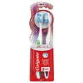 Colgate 360° Advanced Optic White Manual Toothbrush, Value 2 Pack, Soft Bristles With Teeth Whitening Actions
