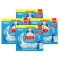 DUCK Toilet Cleaner, Fresh Discs Value Pack, Cleans & Freshens your Toilet Bowl, Marine Scent, 1 Dispenser plus 2 x 36ml Refill Tubes (12 Gel Discs) (Pack of 4)