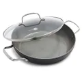GreenPan Chatham Hard Anodized Healthy Ceramic Nonstick, 11" Everyday Frying Pan Skillet with 2 Handles and Lid, PFAS-Free, Dishwasher Safe, Oven Safe, Gray