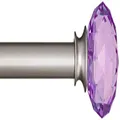 Amazon Basics Decorative 5/8" Curtain Rod with Faceted Ball Finials, 28" - 48", Purple