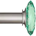Amazon Basics Decorative 5/8" Curtain Rod with Faceted Ball Finials, 48"-86", Lime Green