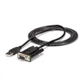 StarTech.com USB to Serial Adapter – Null Modem – FTDI USB UART Chip – DB9 (9-pin) – USB to RS232 Adapter, Black