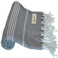 Bersuse 100% Cotton Anatolia Turkish Towel - 37X70 Inches, Anthracite