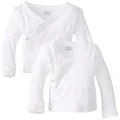 Gerber Baby-Girls 2-Pack Long-Sleeve Side-Snap Mitten-Cuff Shirt, White, New Born