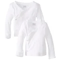 Gerber Baby 2-Pack Long-Sleeve Side-snap Mitten-Cuff Shirt, White, New Born