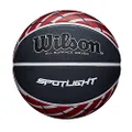 Wilson Spotlight Comp Basketball, Red/Grey/White, Size 7
