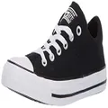 Converse Women's Chuck Taylor All Star Leather High Top Sneaker, Black/White/Black, 5.5 US