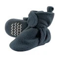 Hudson Baby Unisex-Child Cozy Fleece Booties Slipper Sock, Coronet Blue, 0-6 Months