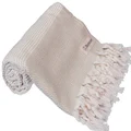 Bersuse 100% Cotton Hierapolis Turkish Handloom Towel - 37X70 Inches, Beige