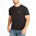 NAUTICA Men's Short Sleeve Solid Crew Neck T-shirt T Shirt, True Black Solid, X-Large US