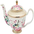 Maxwell & Williams Teas & C's Silk Road Teapot With Infuser 500ML White Gift Boxed,Gold