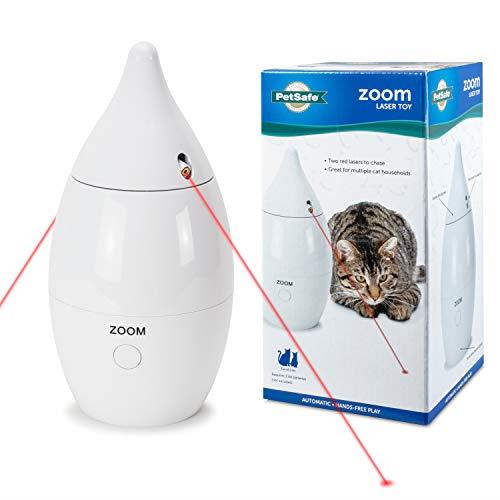 PetSafe Zoom Laser Cat Toy - Interactive Pet Supplies - Indoor - Relieves Anxiety & Boredom - Multiple Lasers Perfect for Multi-Cat Households - Hands-Free Play - Auto Shutoff Prevents Overstimulation