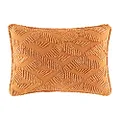 KAS Australia Crispin Rectangle Cushion, Rust, 35 x 55 cm Size