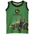 John Deere Boys' Toddler Muscle T-Shirt, John Deere Green/Black, 2