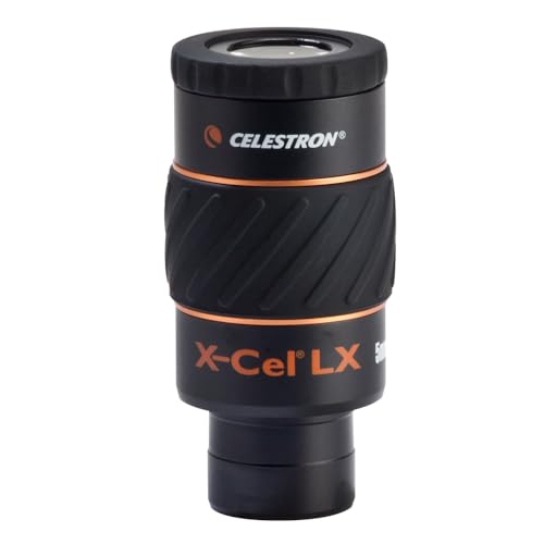 CELESTRON X-Cel LX 5mm Eyepiece, 1.25" Astronomy Telescope Accessory, High Magnification, Wide Field of View (93421)
