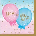 Creative Converting Gender Reveal Balloons Lunch Napkins 16 Pieces