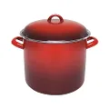 Chasseur Enamel Stock Pot, 24 cm Size, Red