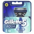 Gillette 5 Aqua Razor Blades, 4 Count