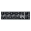 Satechi Aluminum Bluetooth Keyboard with Numeric Keypad - for M2/ M1 MacBook Pro/Air, M2/ M1 iPad Pro/Air, M2 Mac Mini, iMac M1 (Space Gray)