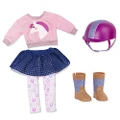 Glitter Girls – Unicorn Sweater & Leggings – Equestrian Outfit – Helmet & Riding Boots – 14" Doll Clothes & Accessories – 3 Years + – Gallop and Glow!