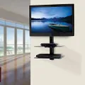 AVF Tilt and Turn TV Mount with 2 AV Shelves 25 to 47-Inch TVs Black