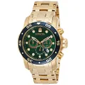 Invicta Men's Pro Diver Collection Chronograph Watch, Gold & Green, 48mm, Casual