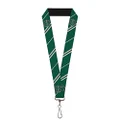 Buckle Down unisex-adult Lanyard - 1.0" - Slytherin Crest/Stripe5 Green/Gray Key Chain - multi - One Size