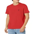 NAUTICA Men's Short Sleeve Crew Neck T-Shirt, red Solid, X-Large