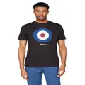 Ben Sherman Men's The Iconic Target Print T-Shirt T Shirt, Black, XX-Large UK