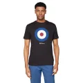 Ben Sherman Men's The Iconic Target Print T-Shirt T Shirt, Black, XX-Large UK