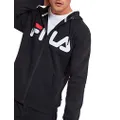 Fila Unisex Adults Zip Fleece Jacket, 001 Black, Small UK