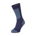 SealSkinz Waterproof Cold Weather Mid Length Sock with Hydrostop Unisex Adult, Navy Blue, Large