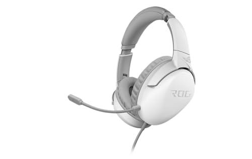 ASUS ROG Strix Go Core Moonlight White Gaming Headset - 3.5mm, Lightweight Foldable Design, Discord and Teamspeak Optimised Microphone, Compatible with Mobile, PC, PS5, PS4, Xbox, Switch