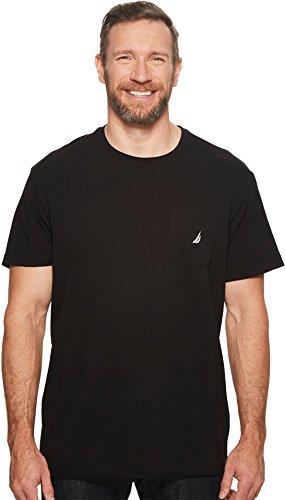 Nautica Men's Solid Crew Neck Short-Sleeve Pocket T-Shirt, True Black, 6XL