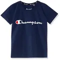 Champion Kids Champion Script Tee, Navy, 12