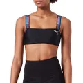 PUMA Women's Swimwear Bandeau Bikini top, Black Combo, Medium