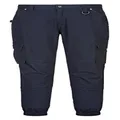 Portwest Cuffed Slim Fit Work Pants, Dark Navy, Size 82